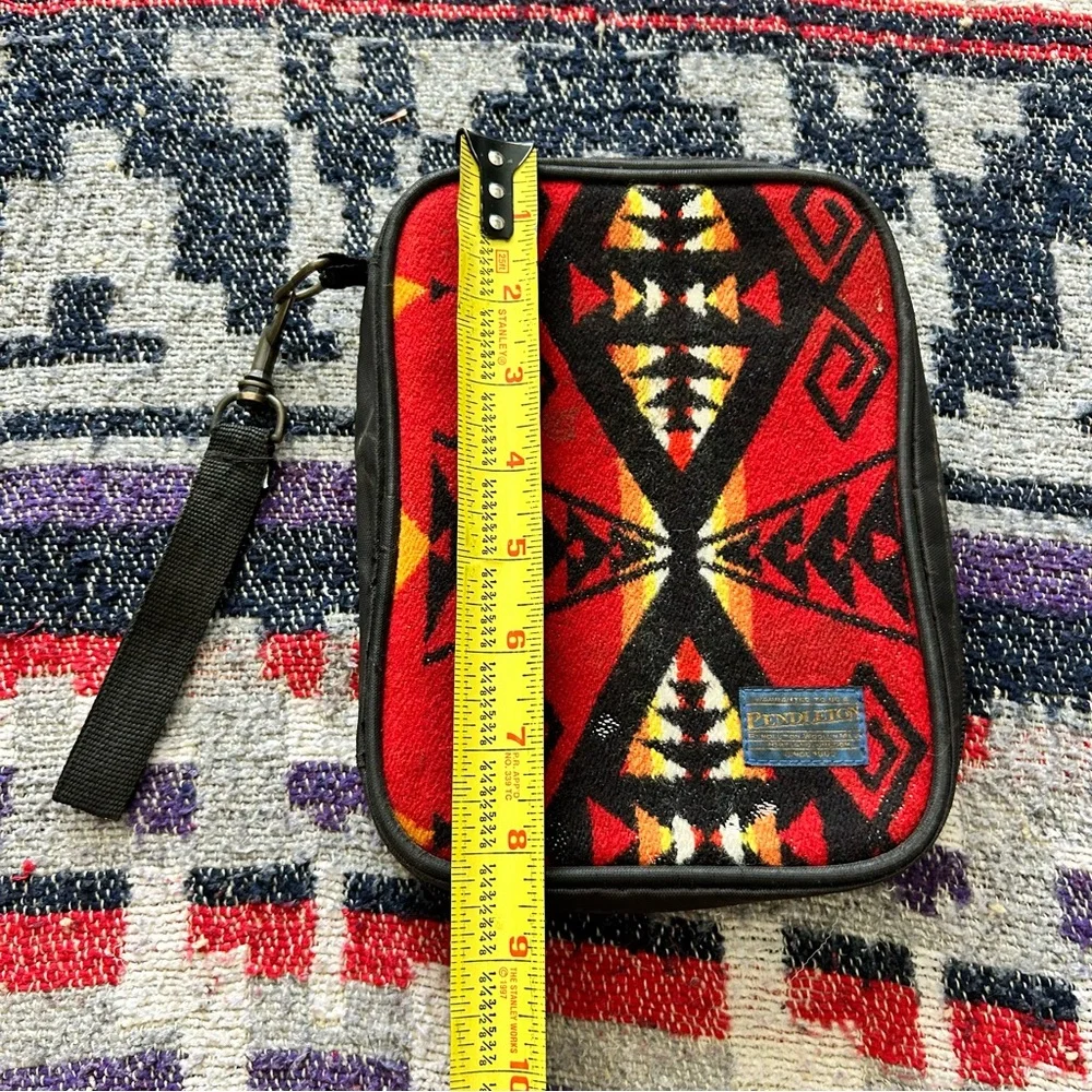 Vintage red Pendleton planner jacket with zippers and 6 ring binder loops